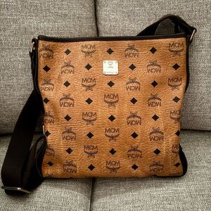 MCM Cognac Messenger Bag